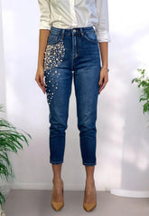 VIA MILANO 21 Jeans Carrot Perle FRANCA