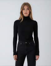 Maglione Dolcevita Bottoni Polsini N10216