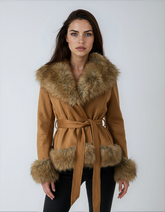 Cappotto inserti ecopelliccia CAMOGLI