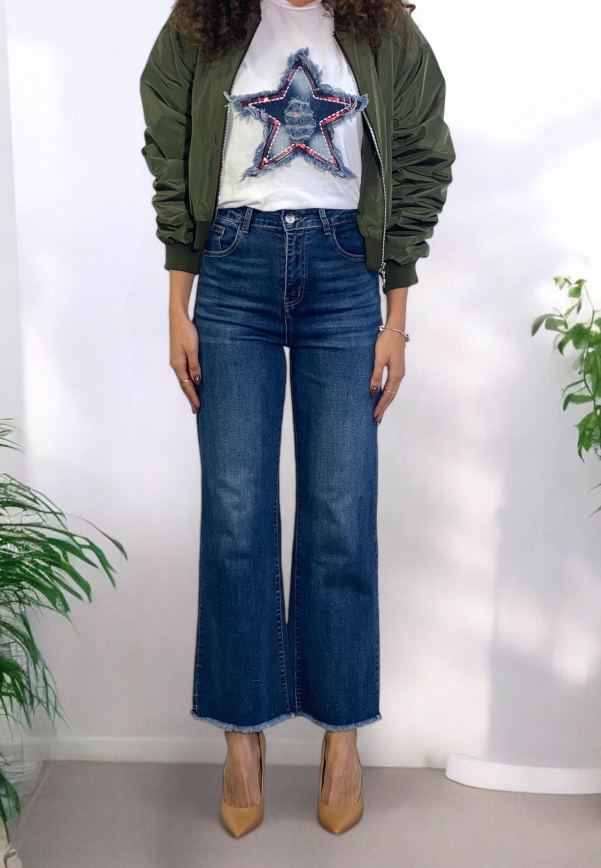 VIA MILANO 21 Jeans Bootcut Sfrangiato GEMMA