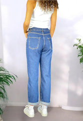 VIA MILANO 21 Jeans Baggy Strass Blu Denim PJ000-2016